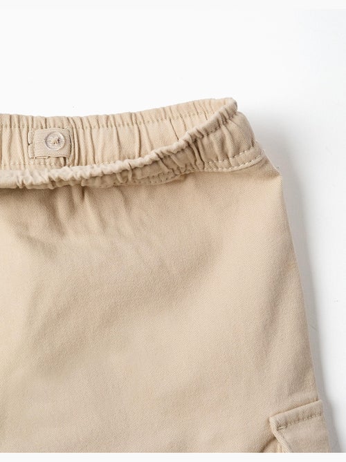 Pantaloncini lunghi cargo in saffiano con coulisse - Kiabi