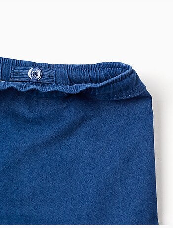 Pantaloncini lunghi cargo in saffiano con coulisse