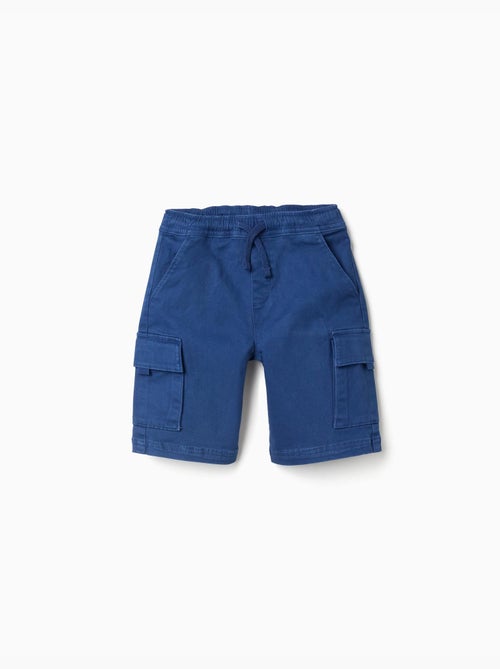 Pantaloncini lunghi cargo in saffiano con coulisse - Kiabi