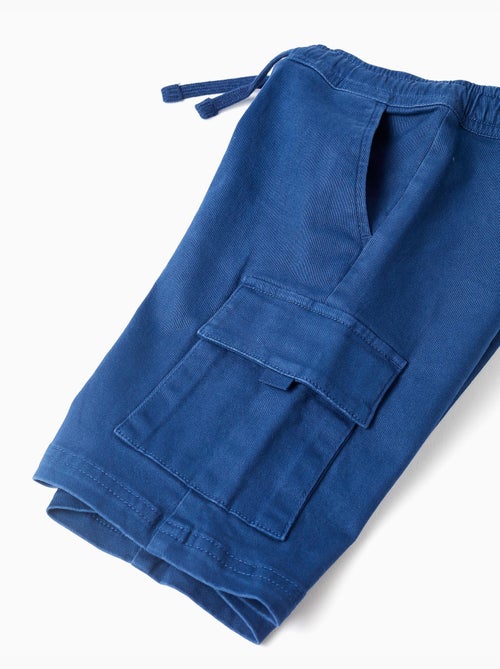 Pantaloncini lunghi cargo in saffiano con coulisse - Kiabi
