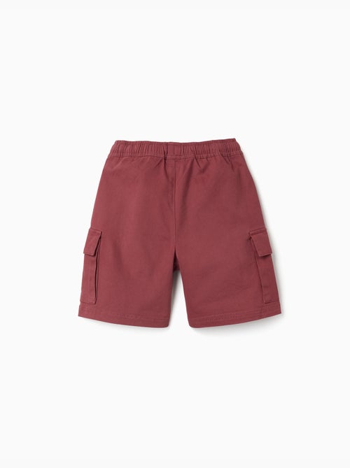 Pantaloncini lunghi cargo in saffiano con coulisse - Kiabi