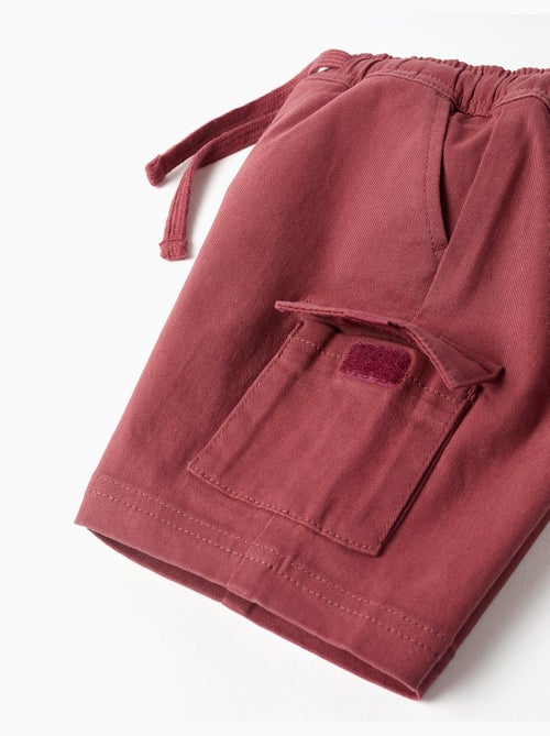 Pantaloncini lunghi cargo in saffiano con coulisse - Kiabi