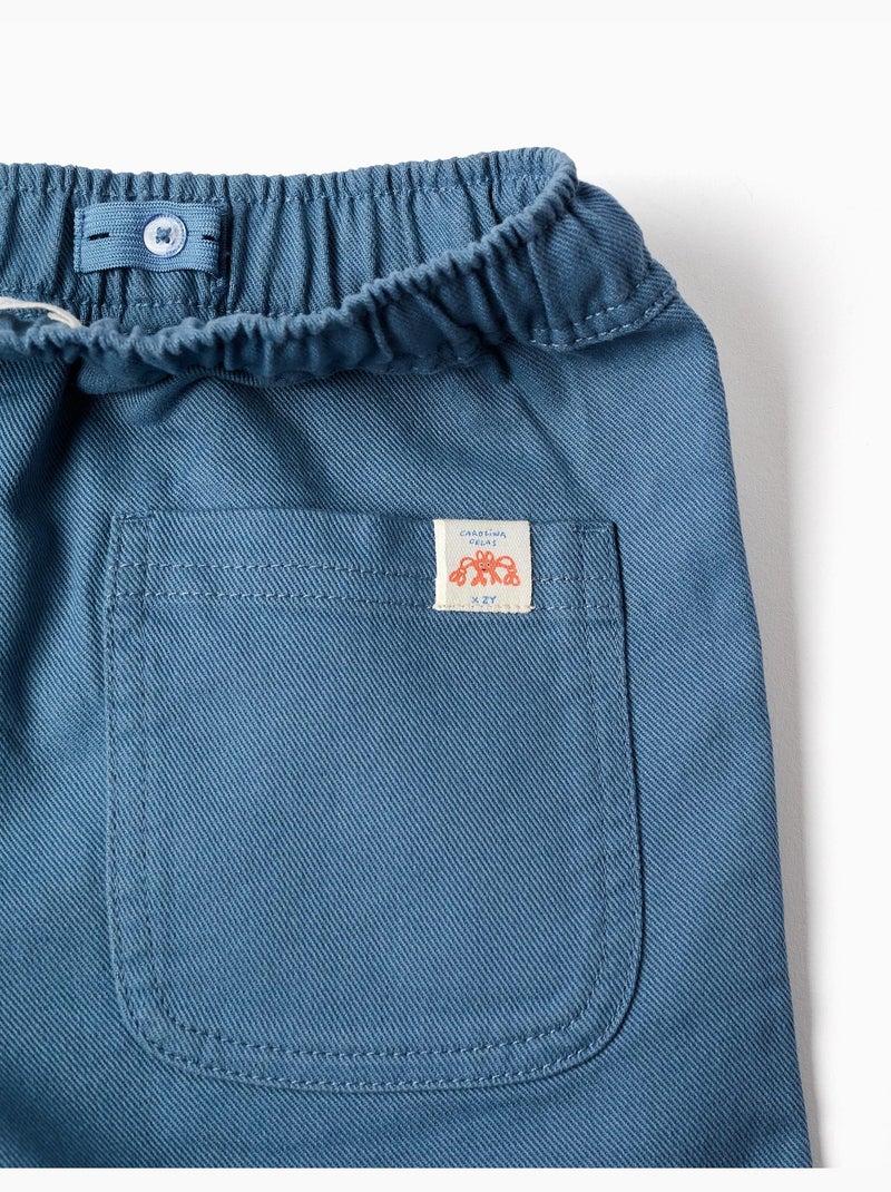 Pantaloncini lunghi in cotone con coulisse Carolina Celas x Zippy Blu Blu - Kiabi