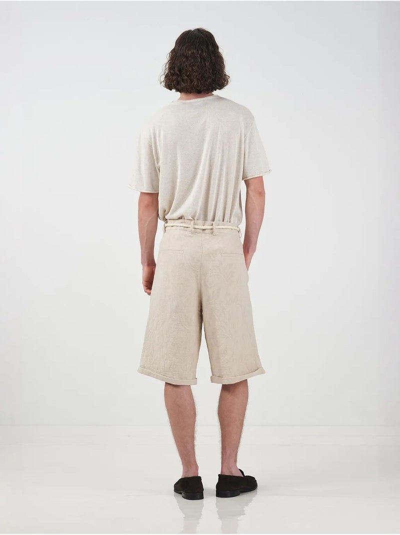 Pantaloncini lunghi rilassati in cotone da uomo giesto Beige argilla - Kiabi