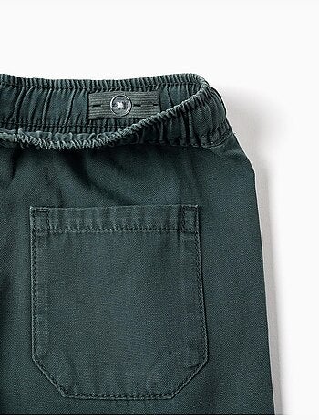 Pantaloncini midi cargo in cotone con coulisse