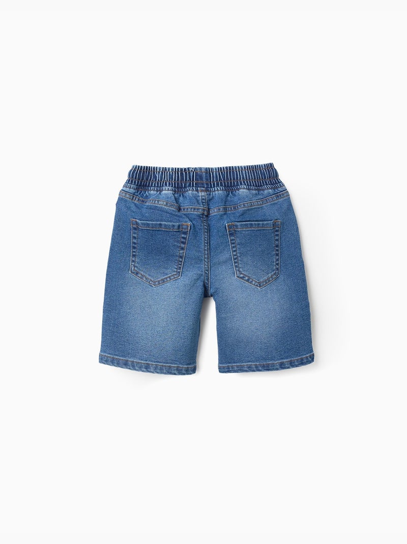 Pantaloncini midi di jeans pull-up con coulisse Blu Blu - Kiabi