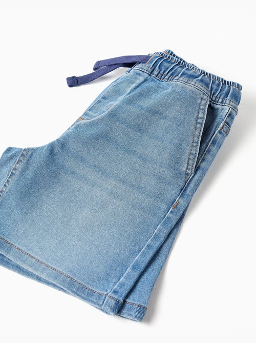 Pantaloncini midi di jeans pull-up con coulisse - Kiabi Pantaloncini midi di jeans pull-up con coulisse - Kiabi