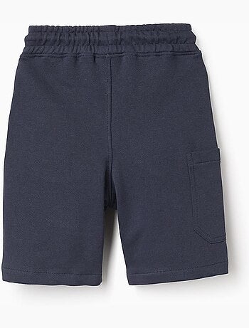 Pantaloncini midi in cotone con coulisse e tasca cargo