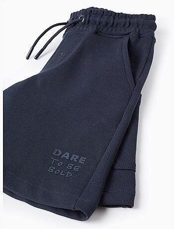 Pantaloncini midi in cotone con coulisse e tasca cargo