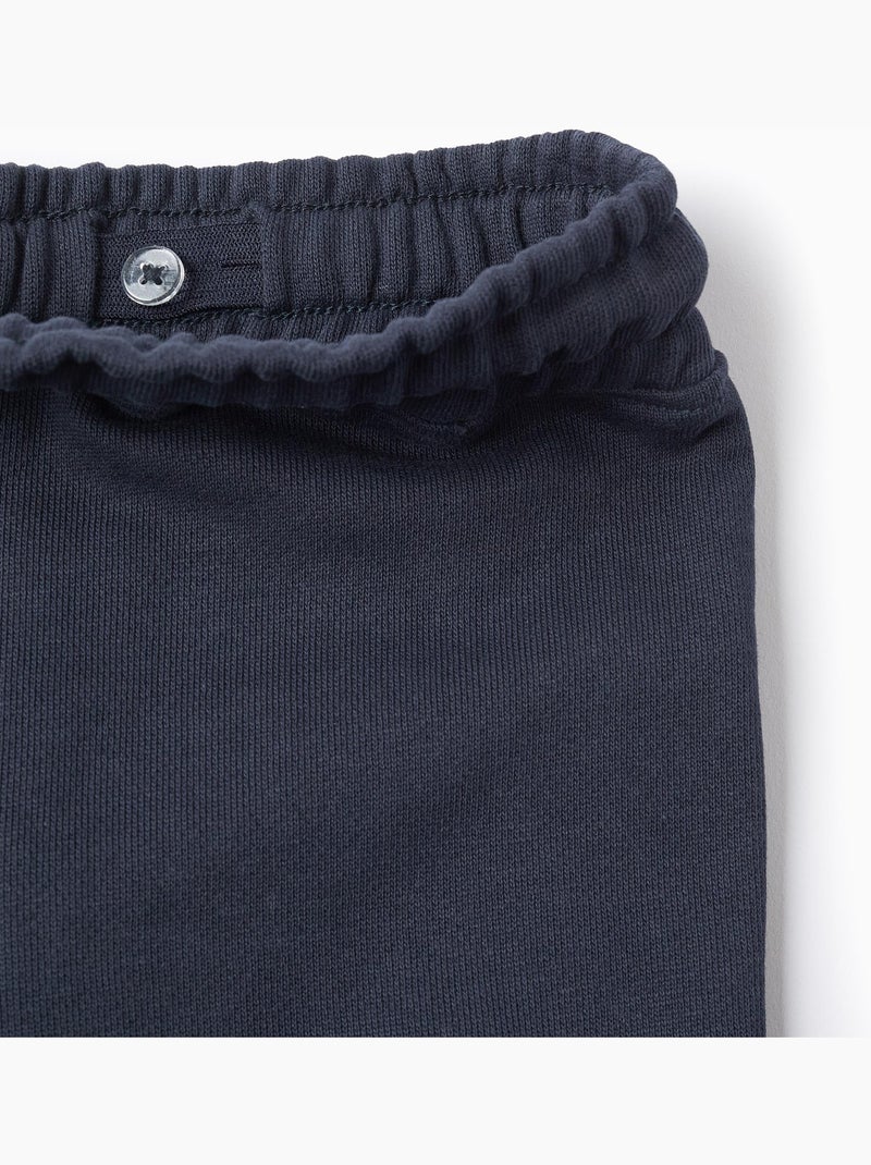 Pantaloncini midi in cotone con coulisse e tasca cargo Blu scuro - Kiabi