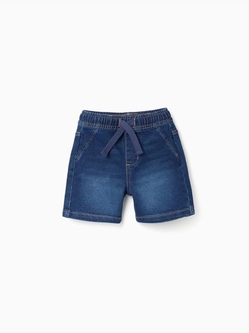 Pantaloncini midi in denim com effetto pull-up e coulisse - Kiabi