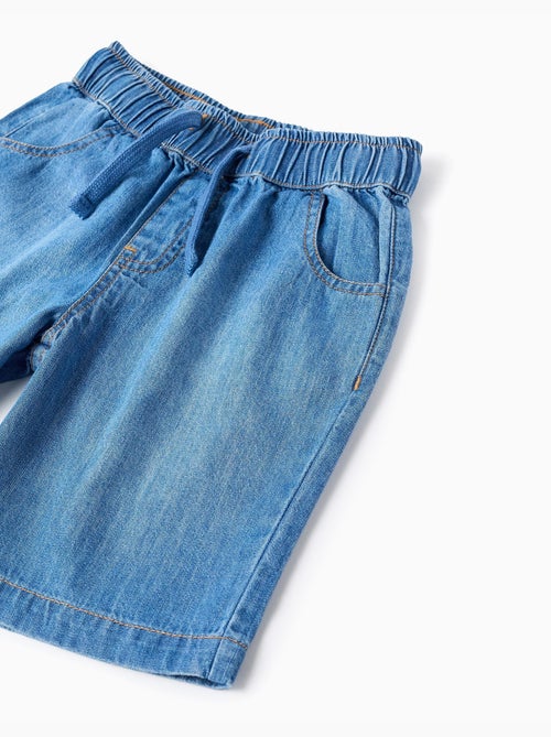 Pantaloncini midi in denim con coulisse - Kiabi