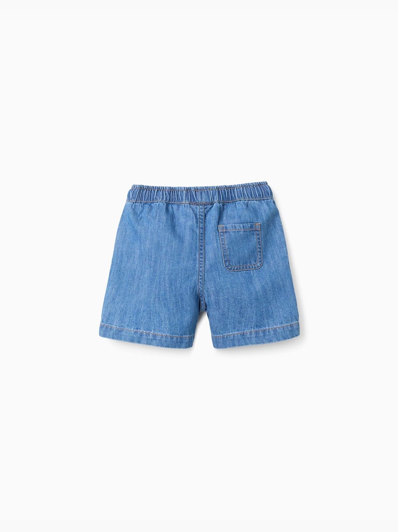 Pantaloncini midi in denim con coulisse Blu Blu - Kiabi