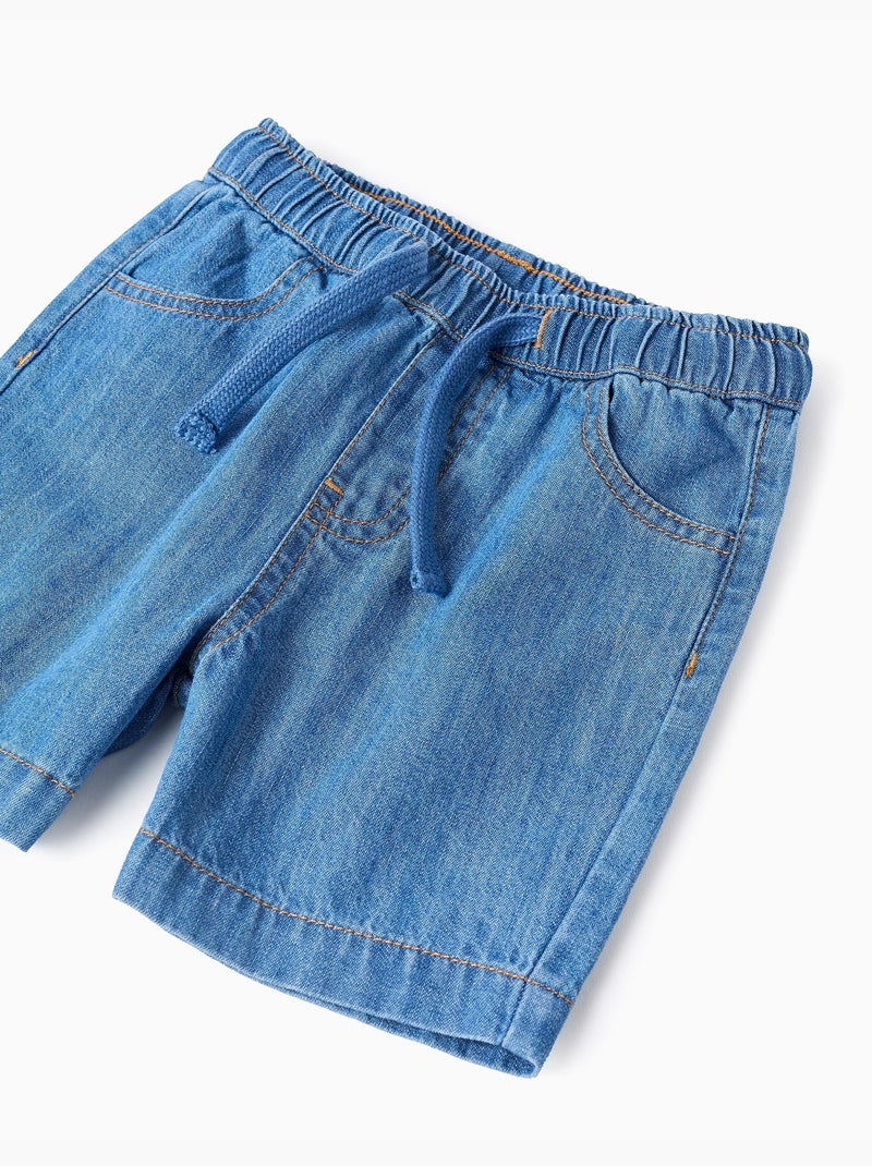 Pantaloncini midi in denim con coulisse Blu Blu - Kiabi