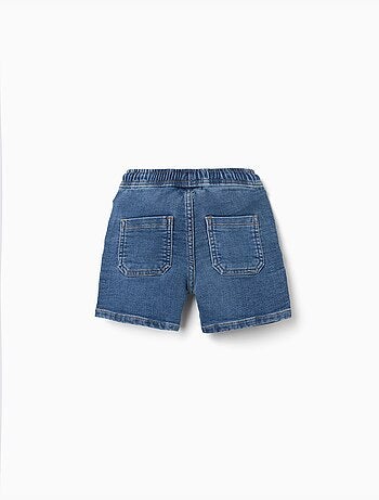 Pantaloncini midi in denim con coulisse