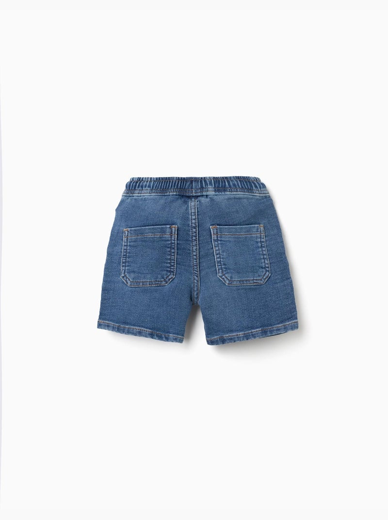 Pantaloncini midi in denim con coulisse Blu Blu - Kiabi