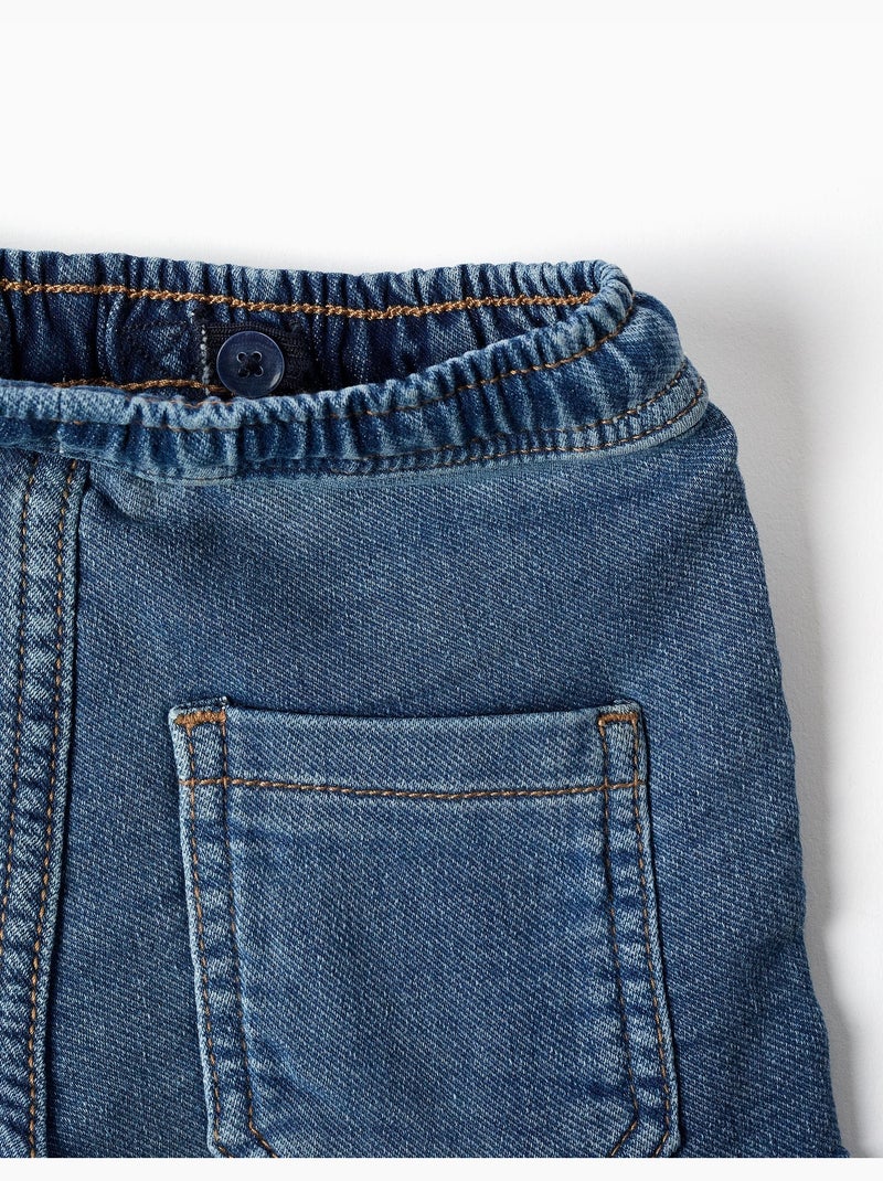 Pantaloncini midi in denim con coulisse Blu Blu - Kiabi
