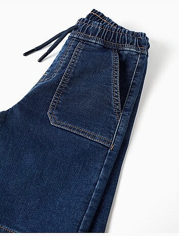 Pantaloncini midi in denim con coulisse