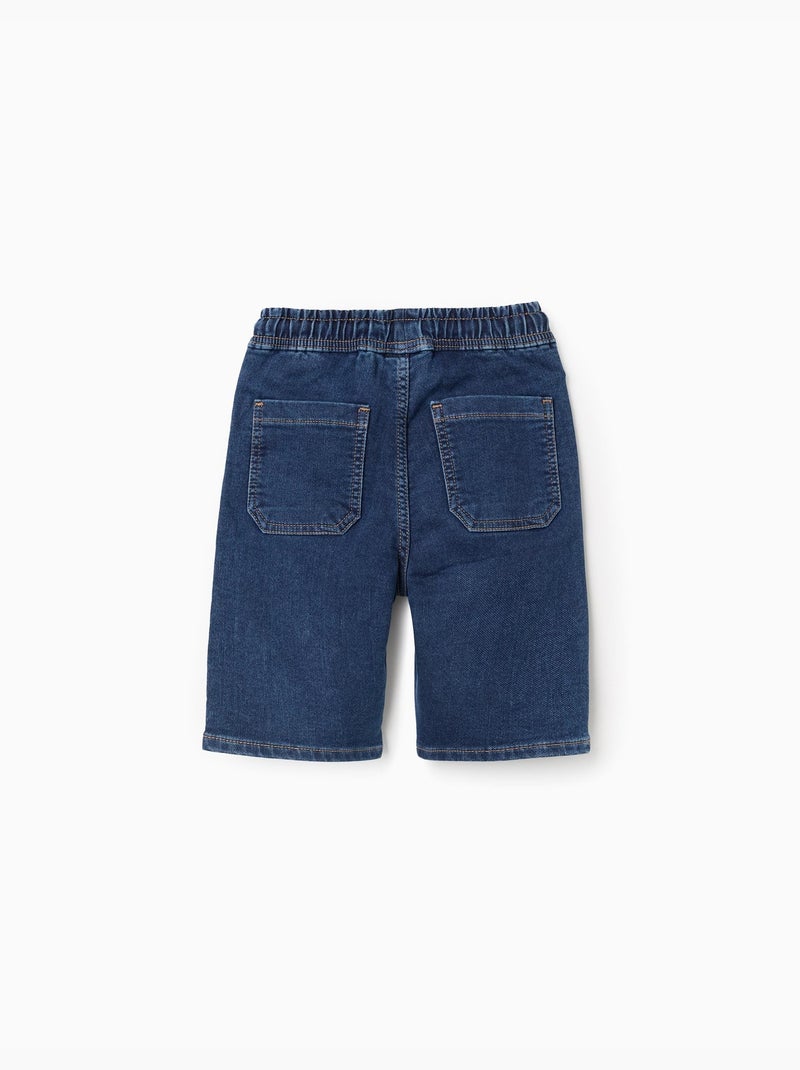 Pantaloncini midi in denim con coulisse Blu Blu - Kiabi