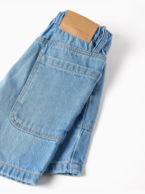 Pantaloncini midi in denim di cotone con tasche - Kiabi
