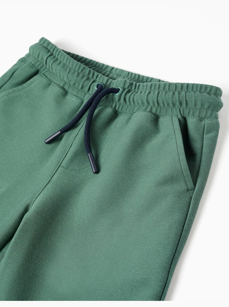 Pantaloncini midi in felpa con coulisse Verde scuro - Kiabi