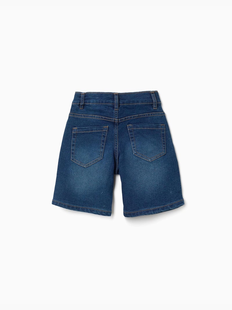 Pantaloncini midi in jeans con cinque tasche Blu scuro - Kiabi