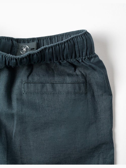 Pantaloncini midi in lino e cotone con coulisse - Kiabi