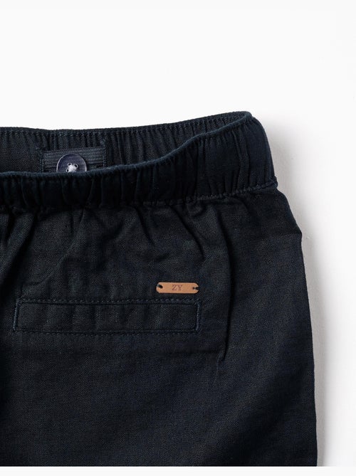 Pantaloncini midi in lino e cotone con coulisse - Kiabi