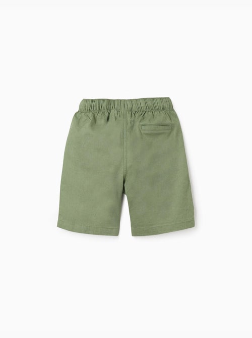 Pantaloncini midi in lino e cotone con coulisse - Kiabi