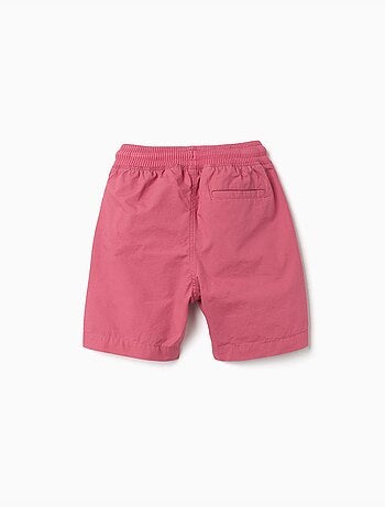 Pantaloncini midi in popeline con coulisse e tasche