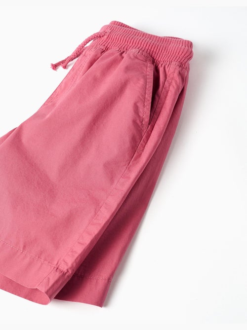 Pantaloncini midi in popeline con coulisse e tasche - Kiabi