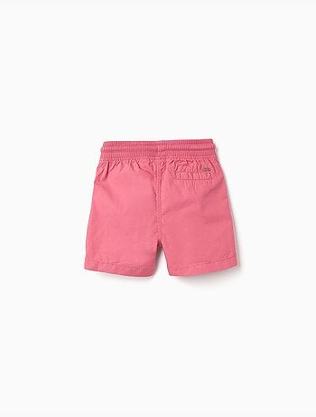 Pantaloncini midi in popeline con coulisse e tasche
