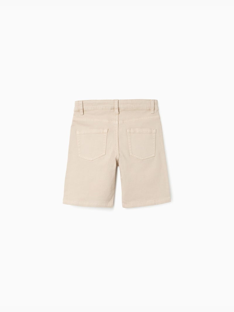 Pantaloncini midi in saffiano con cinque tasche Beige chiaro - Kiabi