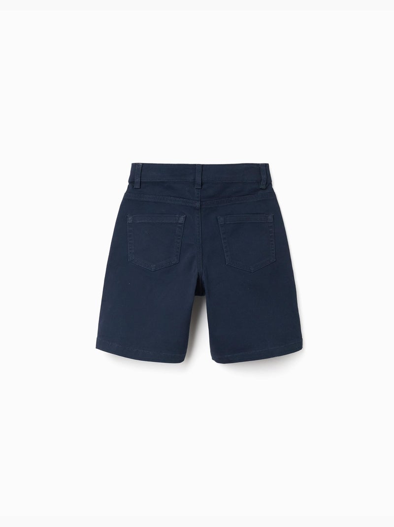 Pantaloncini midi in saffiano con cinque tasche Blu scuro - Kiabi