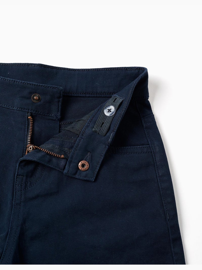 Pantaloncini midi in saffiano con cinque tasche Blu scuro - Kiabi
