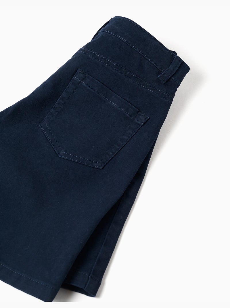 Pantaloncini midi in saffiano con cinque tasche Blu scuro - Kiabi