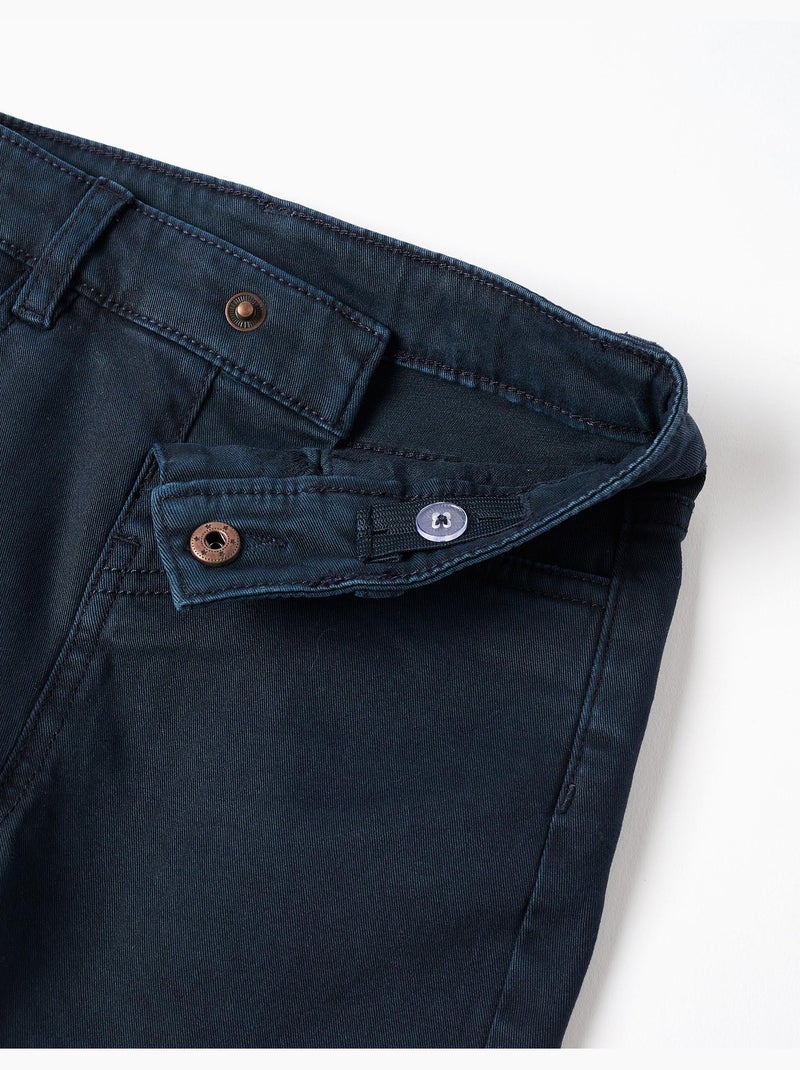 Pantaloncini midi in saffiano con cinque tasche Blu scuro - Kiabi