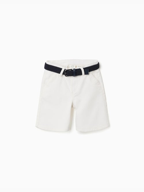 Pantaloncini midi in saffiano con cintura - Kiabi