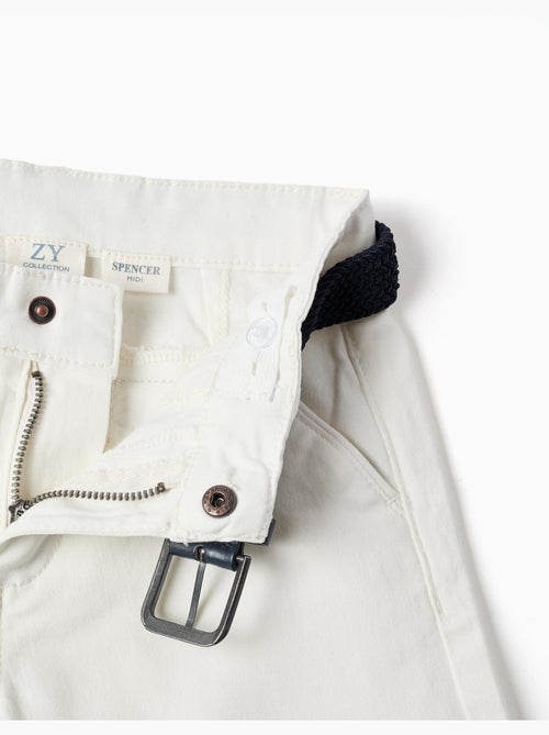 Pantaloncini midi in saffiano con cintura - Kiabi