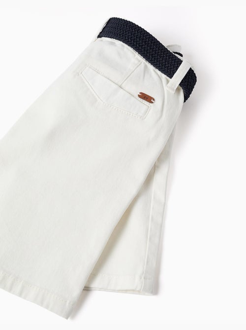 Pantaloncini midi in saffiano con cintura - Kiabi