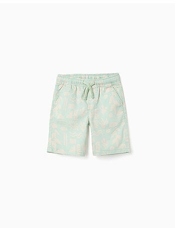 Pantaloncini midi in saffiano con motivo da spiaggia