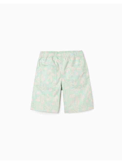 Pantaloncini midi in saffiano con motivo da spiaggia - Kiabi