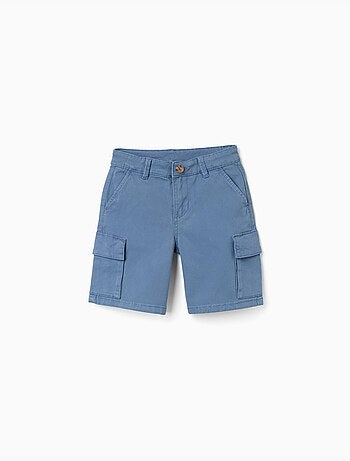 Pantaloncini midi in saffiano con tasche cargo