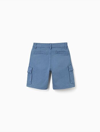 Pantaloncini midi in saffiano con tasche cargo