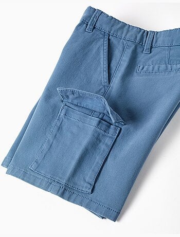Pantaloncini midi in saffiano con tasche cargo