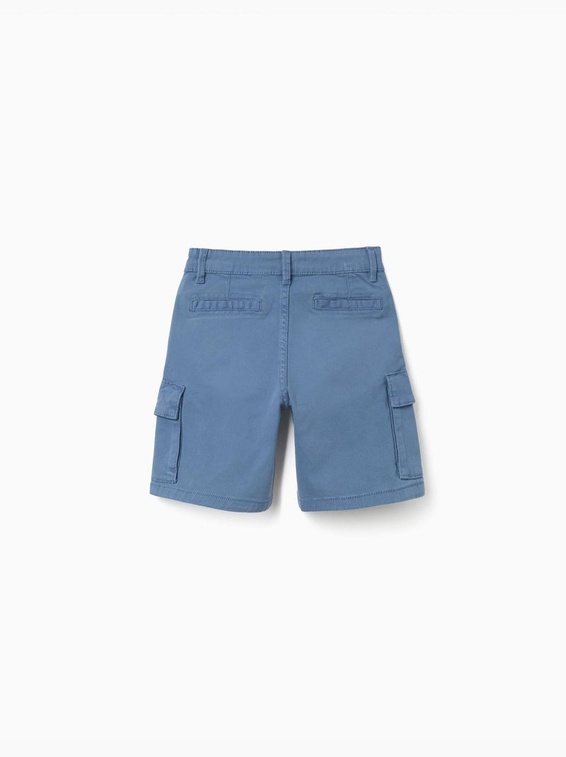 Pantaloncini midi in saffiano con tasche cargo Blu Blu - Kiabi