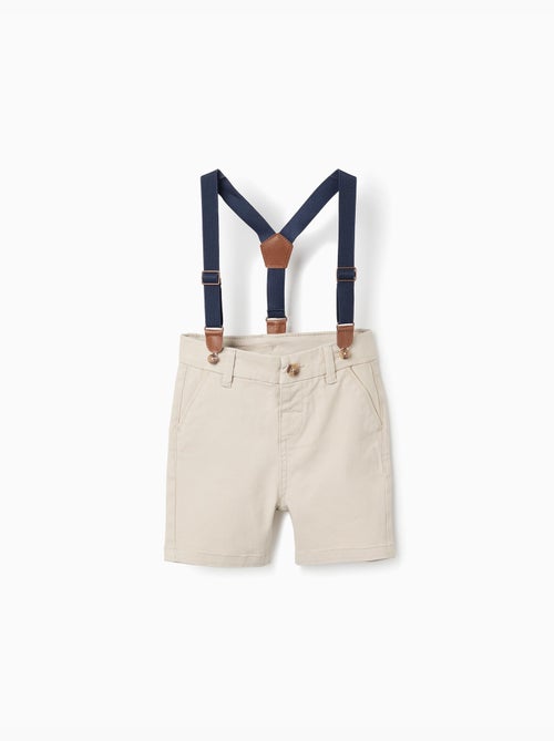 Pantaloncini midi in twill con bretelle removibili - Kiabi