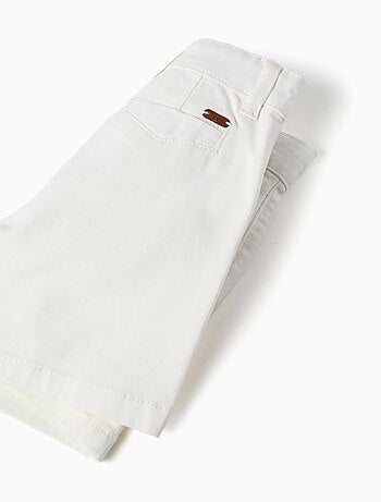 Pantaloncini midi in twill con bretelle removibili
