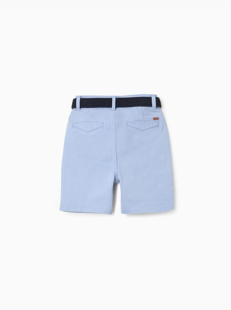 Pantaloncini midi in twill con cintura Blu chiaro - Kiabi