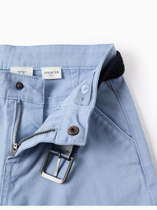 Pantaloncini midi in twill con cintura - Kiabi